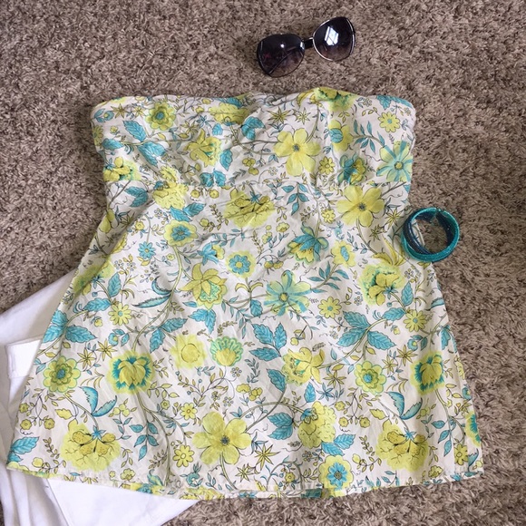 The Limited Tops - The Limited Tropical Strapless Top
